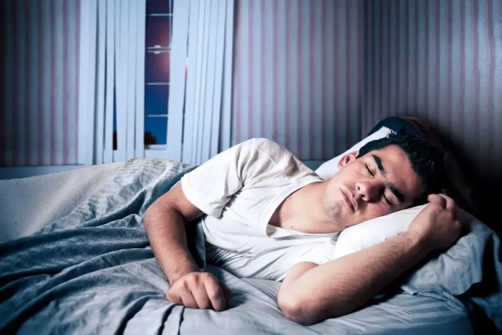 Man asleep doing dream work